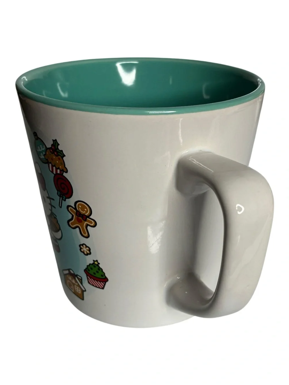 Sanrio Hello Kitty 17oz Ceramic Cafe Mug 2024 Xmas Christmas Gingerbread Treats